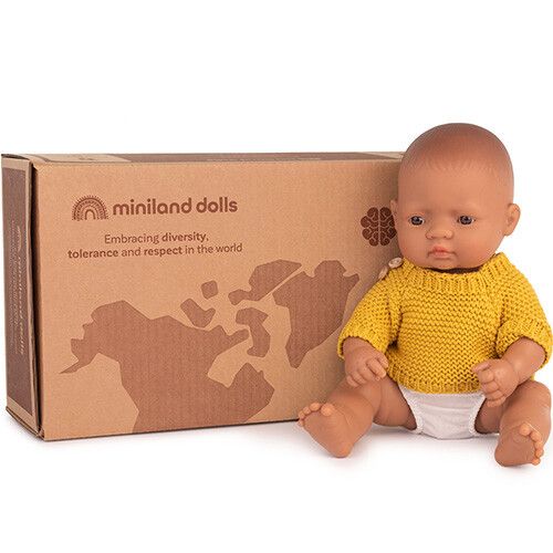 Eik gas Bewolkt miniland babypop latin met poppenkleding jongen - 32 cm |ilovespeelgoed.nl