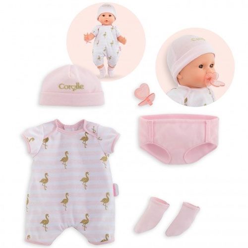 Groet Voorwaarden Cadeau corolle poppenkledingset flamingo's voor babypop - 36 cm | ilovespeelgoed.nl