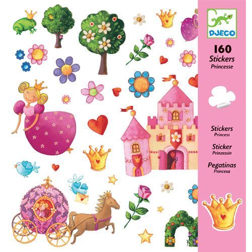 hardop Doodt Oordeel djeco stickers prinsessen - 160st DJ08830 | ilovespeelgoed.nl