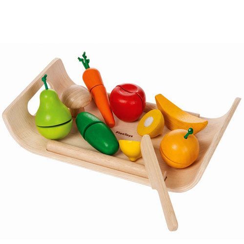 noot piloot kust plan toys speelsnijset fruit en groente | ilovespeelgoed.nl