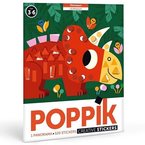Emotie Inspiratie Nachtvlek poppik stickerposter panorama - dinosaurussen | ilovespeelgoed.nl