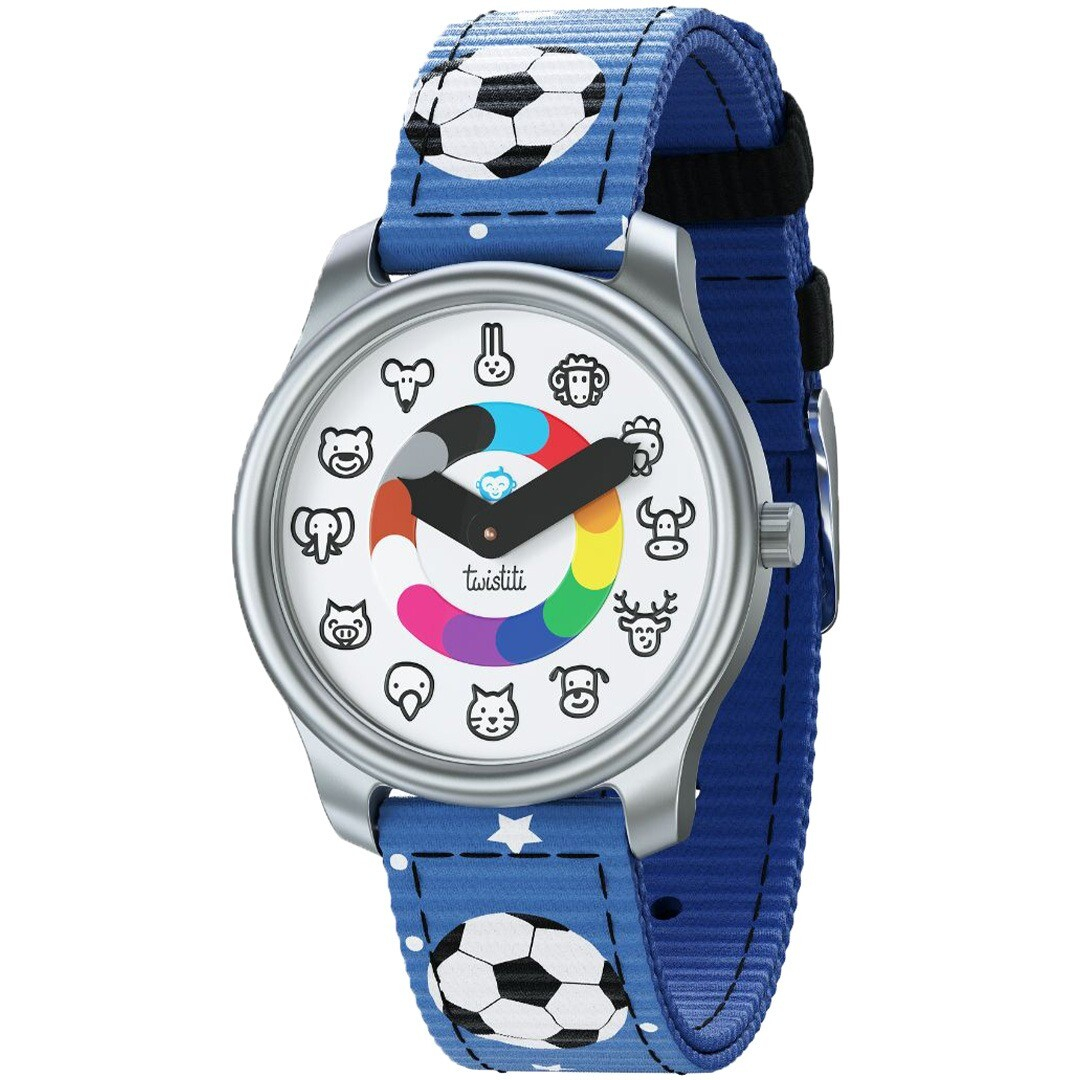 twistiti kleuterhorloge dieren football ilovespeelgoed