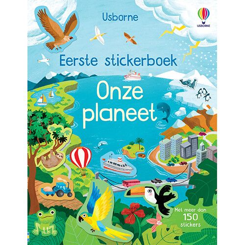 Politiek diameter actie uitgeverij usborne eerste stickerboek onze planeet | ilovespeelgoed.nl