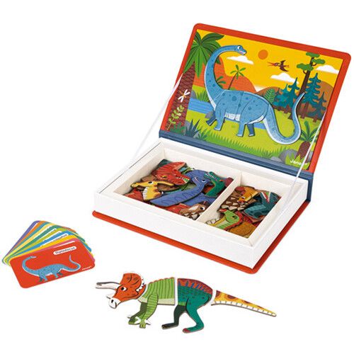 janod magneetboek dinosaurus - 40st