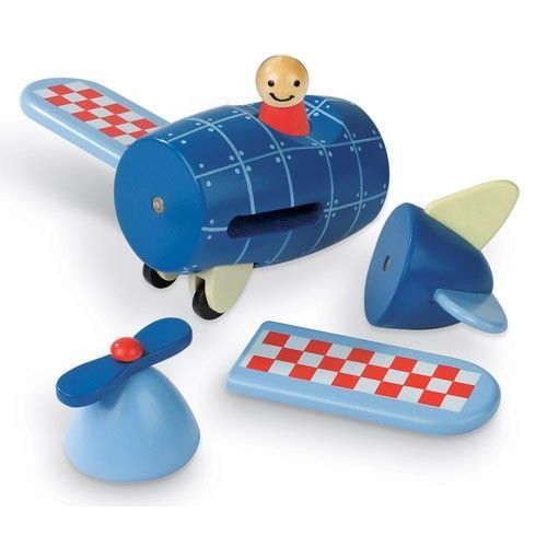 janod magneetpuzzel vliegtuig 17 cm