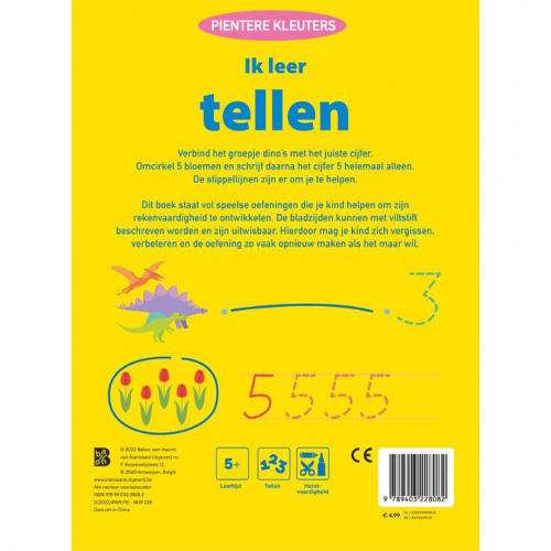 uitgeverij ballon uitwisboek ik leer tellen 123 5+