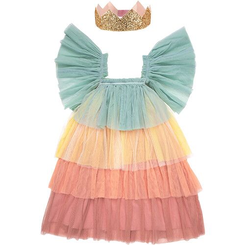 meri meri verkleedkleding regenboogprinses - 5-6 jaar