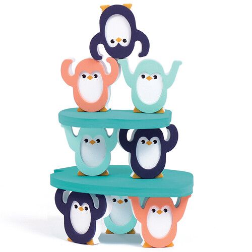 ludi stapelspel en badspeeltjes acrobatische pinguïns