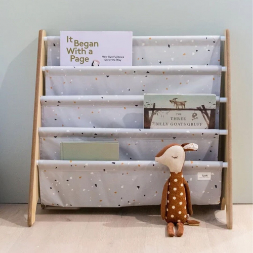 3 sprouts kinderboekenrek terrazzo light grey