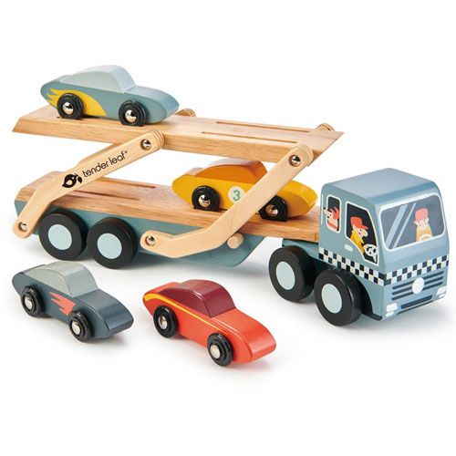 tender leaf toys autotransporteur raceauto's