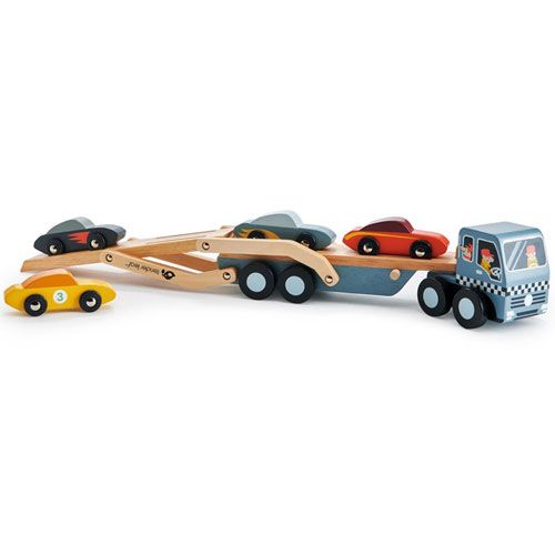 tender leaf toys autotransporteur raceauto's