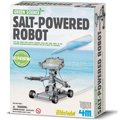 4m bouwset green science - zout water power robot