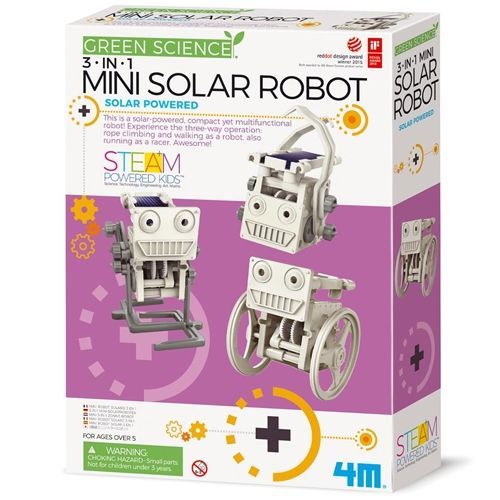 4m bouwset mini robot solaire 3-en-1