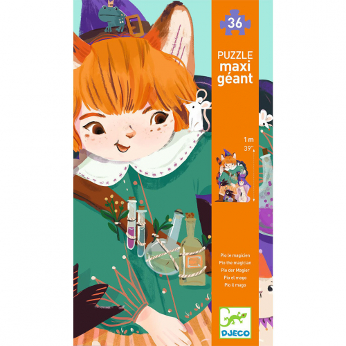 djeco vloerpuzzel pio de magiër - 36st