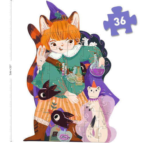 djeco vloerpuzzel pio de magiër - 36st