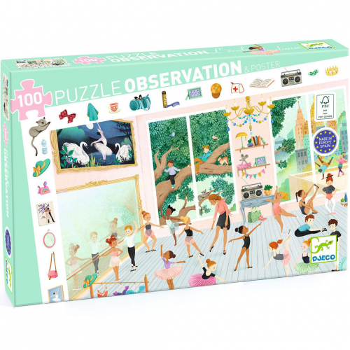 djeco observatiepuzzel de dansschool - 100st