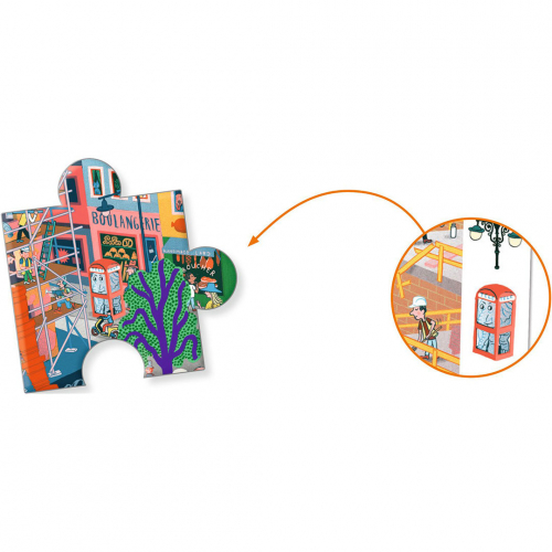 djeco observatiepuzzel de stad - 200st