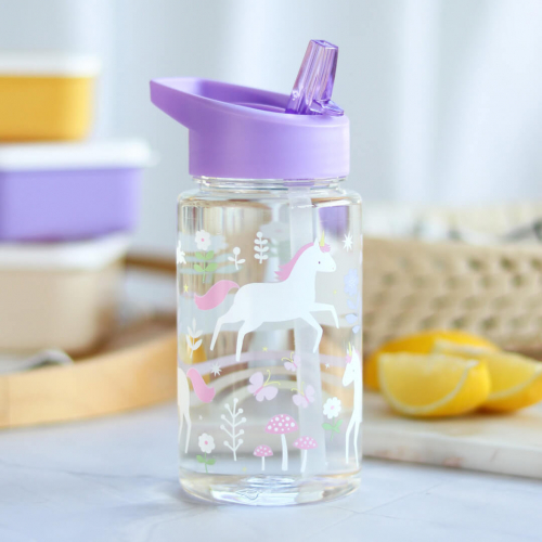 a little lovely company drinkfles met rietje - unicorn dreams - 450 ml