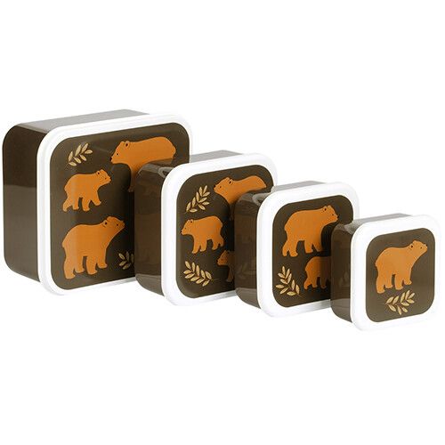 a little lovely company lunchbox set - bears - 4st