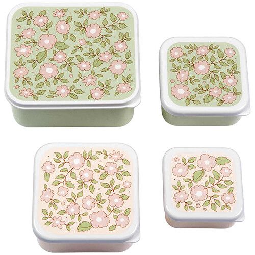 a little lovely company lunchbox set - blossom - 4st