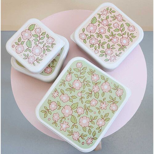 a little lovely company lunchbox set - blossom - 4st