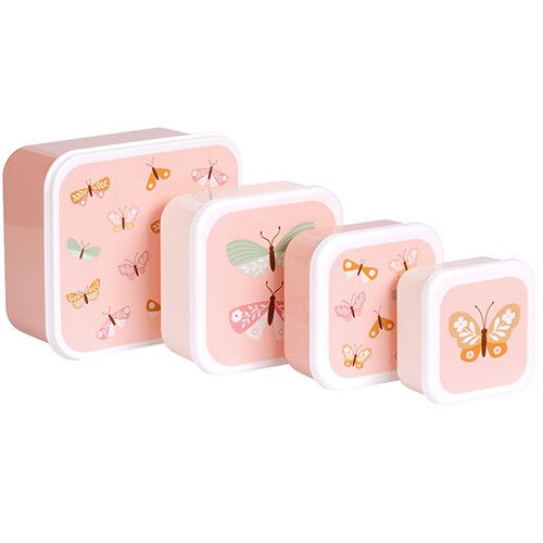 a little lovely company lunchbox set - butterflies- 4st