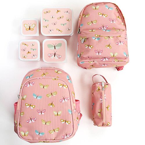 a little lovely company lunchbox set - butterflies- 4st