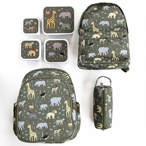 a little lovely company lunchbox set - savanna - 4st