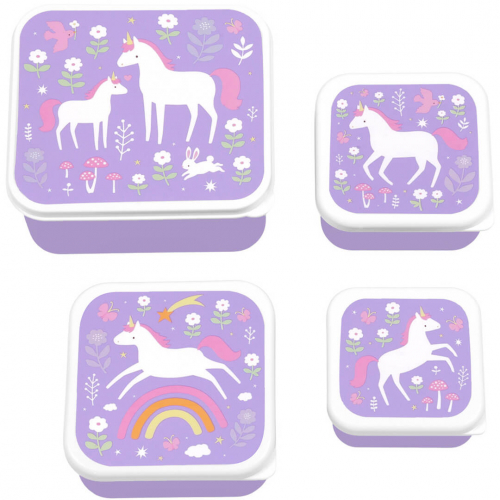 a little lovely company lunchbox set - unicorn dreams - 4st