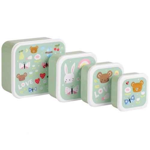 a little lovely company lunchbox set - vrolijk - 4st