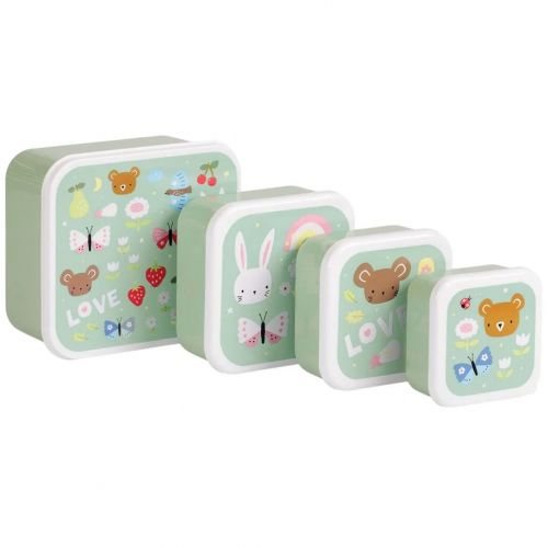 a little lovely company lunchbox set - joy - 4st 