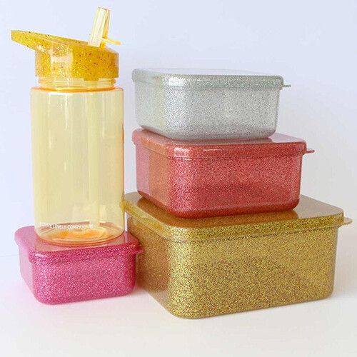a little lovely company lunchbox set - gold blush - 4st