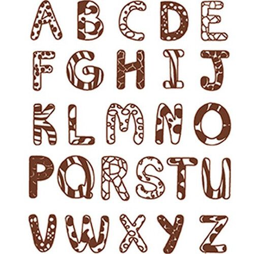 aladine stempels minos - alfabet groot - 26st