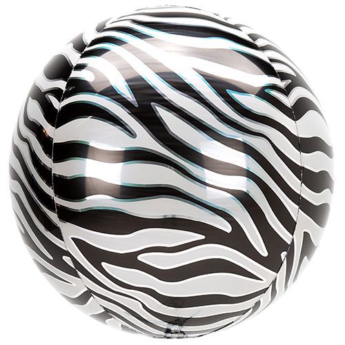 anagram folieballon 38 cm rond animalz - zebra