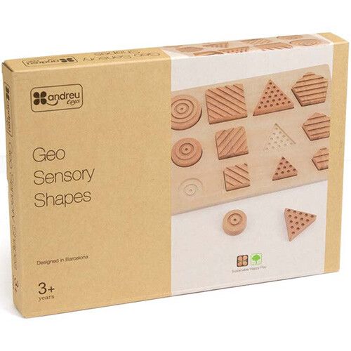 andreu toys puzzle sensoriel géométrie - 12 pièces