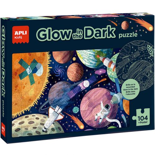 apli kids puzzel ruimte glow in the dark - 60st