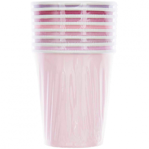 bekers roze - 8st