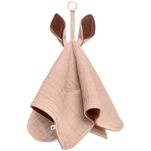 bibs knuffeldoek kangaroo - blush