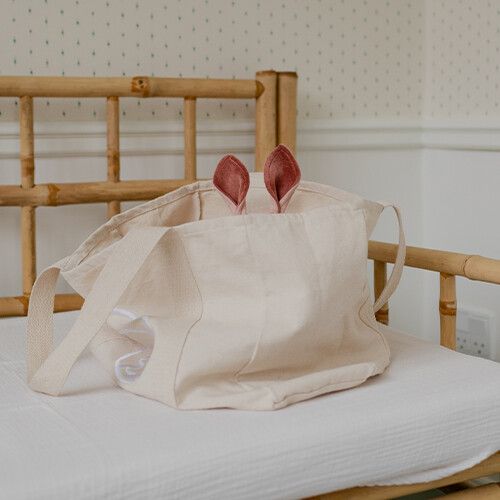bibs knuffeldoek kangaroo - blush