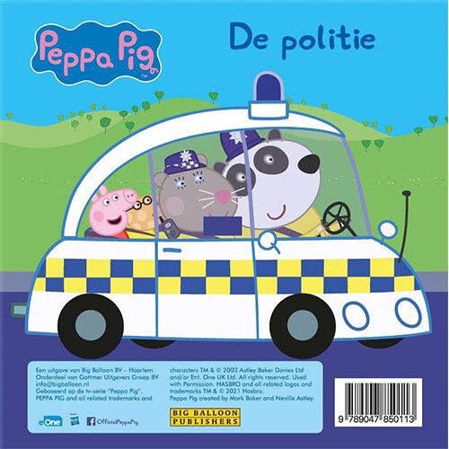 uitgeverij big balloon peppa pig omdraaiboek de brandweer - de politie
