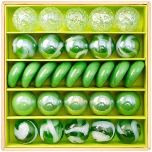 billes & co knikkers mini box - green wave - 29st