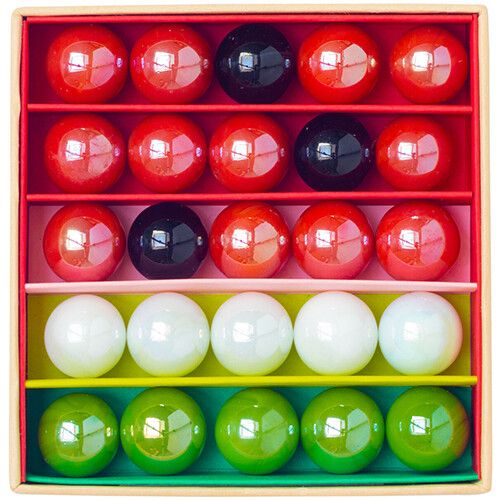 billes & co knikkers mini box - pastèque - 25st