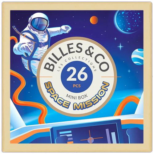 billes & co knikkers mini box - space mission - 25st