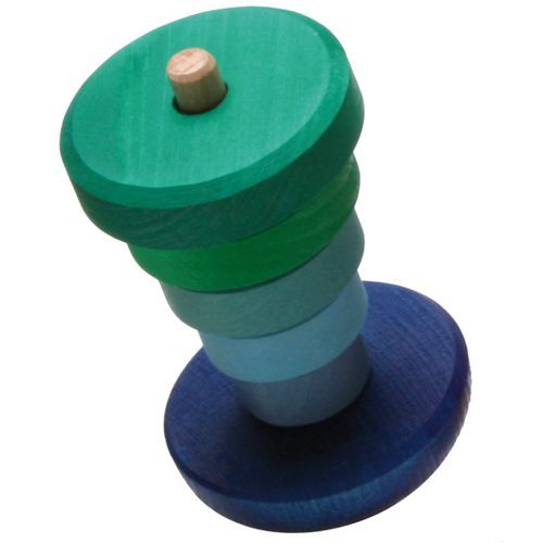 grimm's wiebelige stapeltoren blauw-groen 13 cm