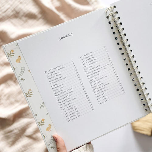 blush and gold invulboek my baby book - animals