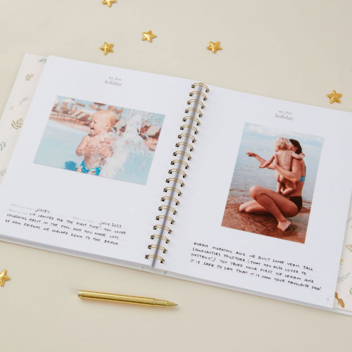 blush and gold invulboek my baby book - animals