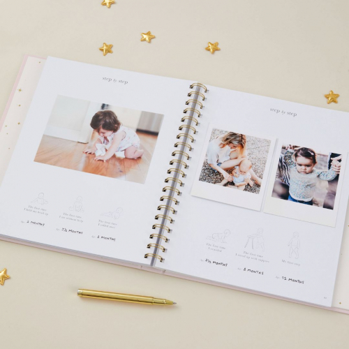 blush and gold invulboek my baby book - blush