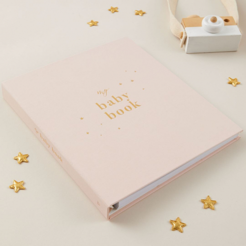 blush and gold invulboek my baby book - blush