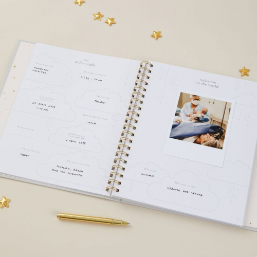 blush and gold invulboek my baby book - misty