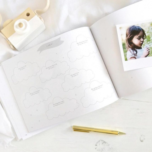 blush and gold invulboek my baby journal - blush 